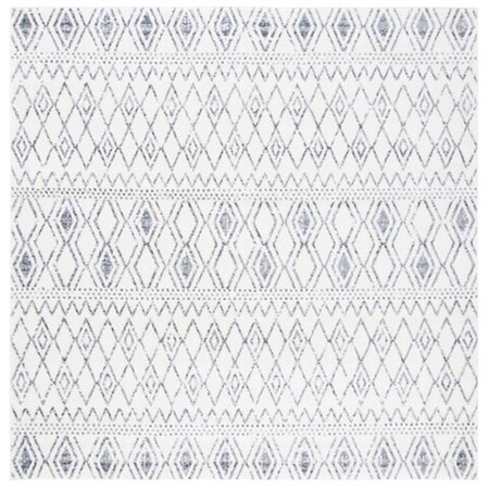 Safavieh 6 ft. 7 in. x 6 ft. 7 in. Tulum Contemporary & Vintage Square Power Loomed Rug - Ivory & Gray TUL628A-7SQ